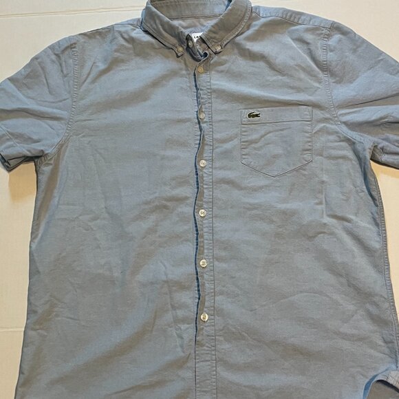 Mens Lacoste short sleeve button shirt size L - Picture 5 of 5